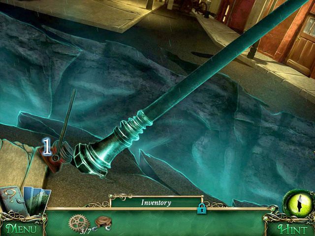 Klikamy w okolicy przewróconej latarni miejskiej (kursor zmieni się w lupę) - Ulice miasteczka | Solucja 9 Poszlak Tajemnica Serpent Creek - 9 Poszlak: Tajemnica Serpent Creek - poradnik do gry