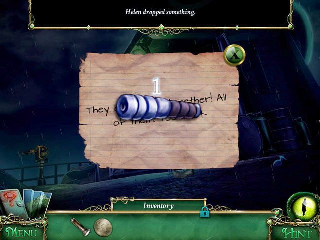 W chwile po tym, jak zobaczymy Helen w oknie latarni, na ziemię upada wiadomość - Kanały | Solucja 9 Poszlak Tajemnica Serpent Creek - 9 Poszlak: Tajemnica Serpent Creek - poradnik do gry