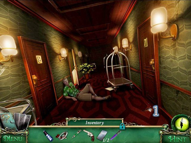 W korytarzu znajdujemy kolejny Metal card [1] - Posiadłość | Solucja 9 Poszlak Tajemnica Serpent Creek - 9 Poszlak: Tajemnica Serpent Creek - poradnik do gry