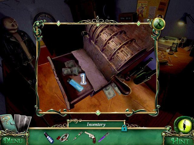 Z kasy zabieramy Stabilizer [1], a następnie podchodzimy do sceny z ukrytym obiektem (Śmieci Falsena), dzięki której zdobędziemy Funel - Posiadłość | Solucja 9 Poszlak Tajemnica Serpent Creek - 9 Poszlak: Tajemnica Serpent Creek - poradnik do gry