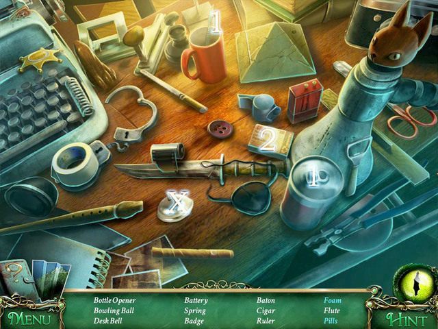 Przedmiot kluczowy [X] - Desk bell - Sceny z ukrytymi obiektami (hidden-object) | Znajdźki i łamigłówki - 9 Poszlak: Tajemnica Serpent Creek - poradnik do gry