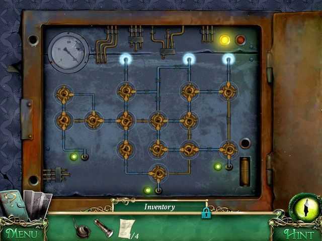 By przywrócić światło, musimy obracać brązowe łączenia kabli tak, by przedstawiały powyższe ułożenie - Zagadki | Znajdźki i łamigłówki 9 Poszlak Tajemnica Serpent Creek - 9 Poszlak: Tajemnica Serpent Creek - poradnik do gry