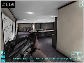 Załatw wszystkich i otwórz wejście z lewej by wejść do nowego korytarza - Misja 13 - Clearing The Birds Nest - Die Hard: Nakatomi Plaza - poradnik do gry