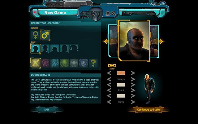 Opis: Street Samurai, to coś jakby współczesny wojownik - Archetypy | Postać w Shadowrun Returns - Shadowrun Returns - poradnik do gry