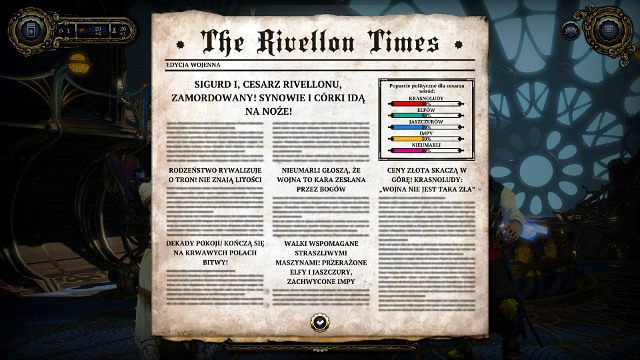 Każda tura będzie zaczynać się od przeglądu gazety na pokładzie Kruka - Akt I | Opis przejścia | Divinity Dragon Commander - Divinity: Dragon Commander - poradnik do gry