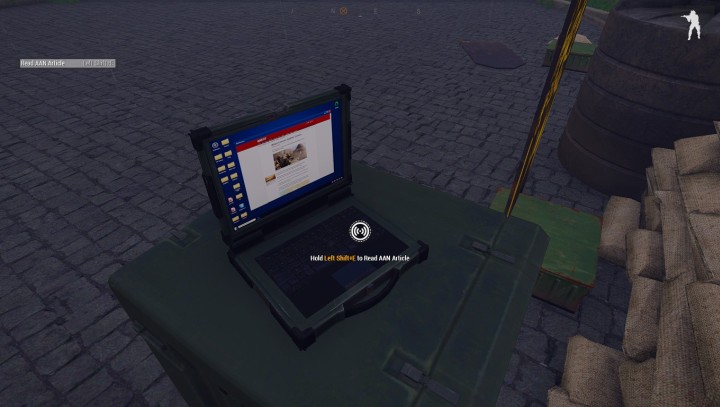 Otwierając dodatkowym skrótem klawiszowym laptopy oraz dokumenty możemy dowiedzieć się więcej na temat historii w grze - naturalnie tylko tam, gdzie akcja jest dostępna. - Podstawowe Mechaniki | ArmA 3 - Arma III - poradnik do gry