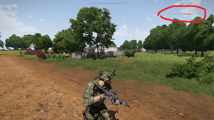 Kondycja naszego żołnierza jest zobrazowana małym paskiem w prawym górnym rogu ekranu. - Podstawowe Mechaniki | ArmA 3 - Arma III - poradnik do gry