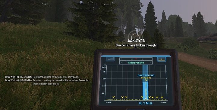 Gdy oczyścimy teren, możemy podsłuchać meldunki do i z Szarego Wilka (Sztab Livończyków, oznaczony na radarze czerwoną ikonką) używając Spectrum Device z wojskową anteną - z posłuchu oraz raportów naszego kolegi Jacka dowiesz się, że Livończycy właśnie się przegrupowują do kolejnego uderzenia, t - Misja 6 - Epilog Eliminacji (Elimination Coda) | ArmA 3 Contact - Arma III - poradnik do gry
