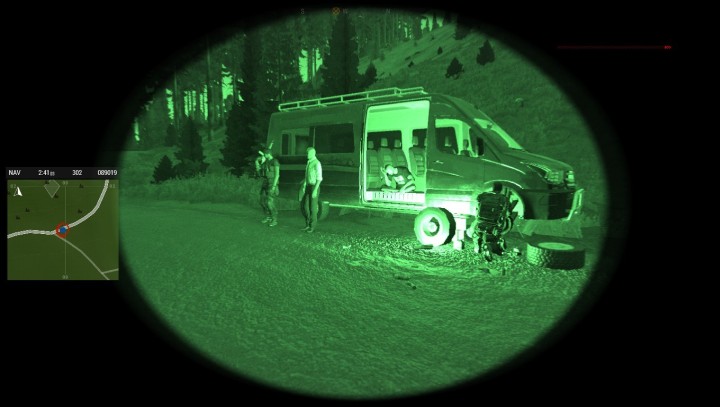 Miejsce spotkania u stóp wzgórza - chłopaki złapały gumę. - Misja 5 - Carpe Noctem | ArmA 3 Contact - Arma III - poradnik do gry