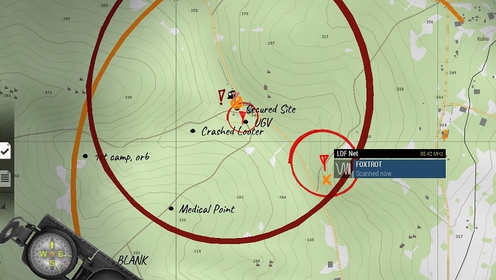 Trasy patrolowe oddziału widoczne na mapie po identyfikacji oddziału. - Nowe Mechaniki | ArmA 3 Contact - Arma III - poradnik do gry