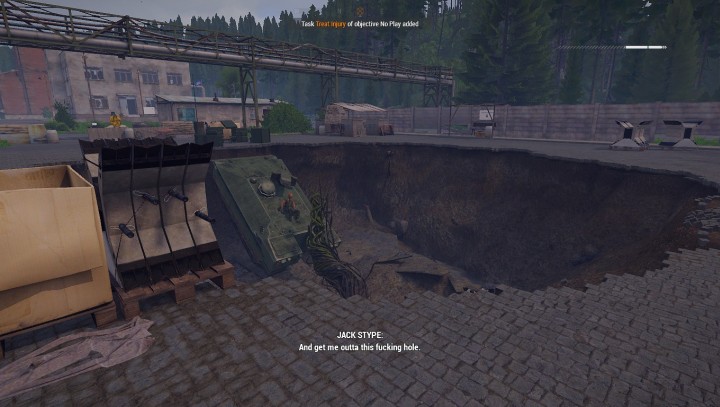 NIE PRÓBUJ SCHODZIĆ DO JACKA PO POJEŹDZIE - utkniesz lub fizyka gry zrobi Ci krzywdę (twórcy obecnie pracują nad poprawą tego stanu rzeczy) - Misja 1 - Fałszywie Ujemny (False Negative) | ArmA 3 Contact - Arma III - poradnik do gry