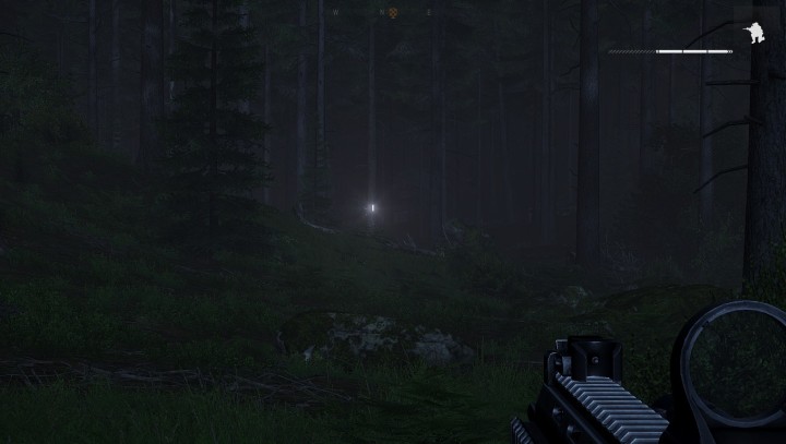 Twoim celem jest punkt widokowy na wzgórzu nad fabryką - punkt jest widoczny zarówno na naszej mapie, jak i widocznym u góry radarze - Misja 2 - Cisza w Eterze (Going Dark) | ArmA 3 Contact - Arma III - poradnik do gry