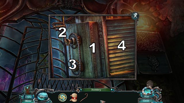 We wspomnianym mechanizmie[1] umieść pedał[2] i łańcuch z roweru[3] po czym użyj pedału - 2 - Boats Away | Opis przejścia Nightmares from the Deep - Nightmares from the Deep: The Sirens Call - poradnik do gry