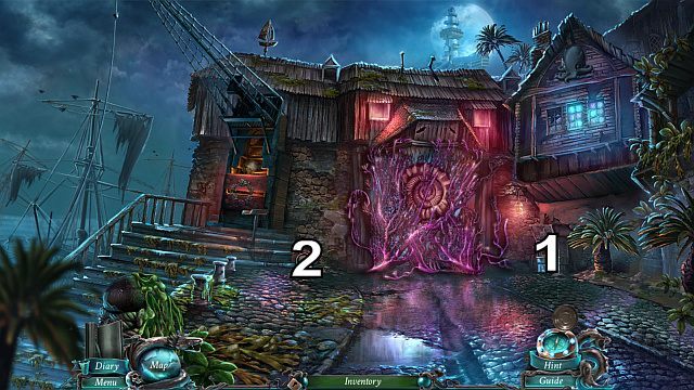 Wrzuć monetę do maszyny[1], napełnij zapalniczkę zdobytym przed chwilą paliwem i zabierz ją - 2 - Boats Away | Opis przejścia Nightmares from the Deep - Nightmares from the Deep: The Sirens Call - poradnik do gry