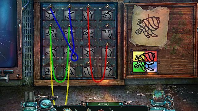 Musisz tak dobierać kabelki, aby na dole powstał taki sam rysunek jak na górze - Rozdział 4/5 | Zagadki Nightmares from the Deep - Nightmares from the Deep: The Sirens Call - poradnik do gry