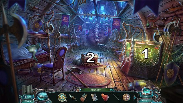 Wrzuć mięso do akwarium[1] i za pomocą pogrzebacza wyjmij kolejny Golden Fish - 8 - Get Kraken! | Opis przejścia Nightmares from the Deep - Nightmares from the Deep: The Sirens Call - poradnik do gry