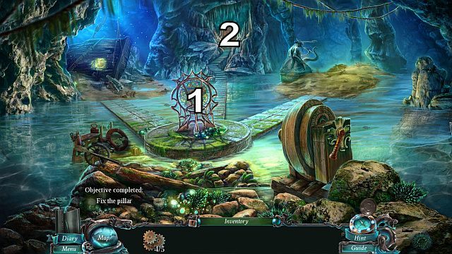 Powróć do zatoczki i umieść szklaną wyspę w [1] - The Book of Davy Jones (bonusowa przygoda) | Opis przejścia - Nightmares from the Deep: The Sirens Call - poradnik do gry