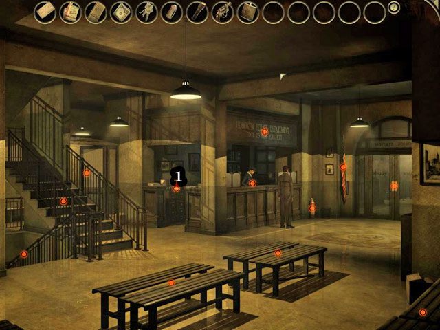 Porozmawiaj z policjantem z recepcji i zapytaj o zatrzymaną taksówkę (About a seized cab) - Posterunek policji - Face Noir: The Cat with the Jade Eyes - poradnik do gry