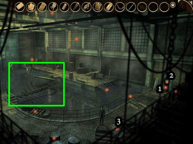 Po cutscence podejdź do beczki [1] oraz drzwi [2] - Stocznia Noego - Face Noir: The Cat with the Jade Eyes - poradnik do gry