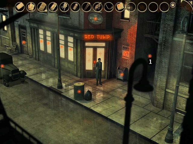 Wyjdź z Czerwonego Tulipana i wejdź w ciemną uliczkę po prawej stronie od wejścia [1] - Chwila odpoczynku - Face Noir: The Cat with the Jade Eyes - poradnik do gry