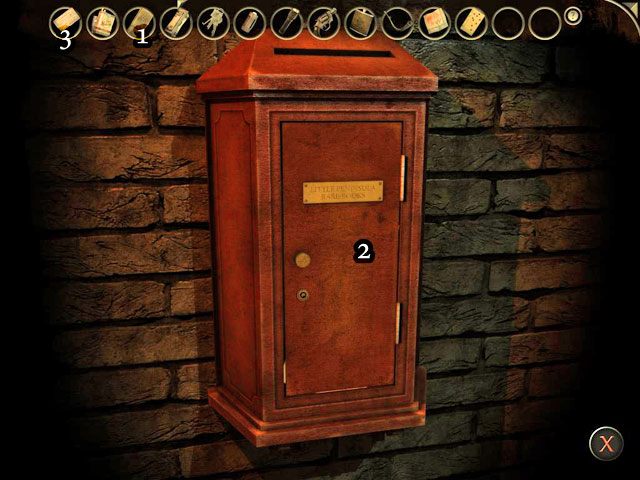 Spróbuj otworzyć drzwiczki [2] z pomocą wytrychów [1] - Mały Półwysep - Face Noir: The Cat with the Jade Eyes - poradnik do gry
