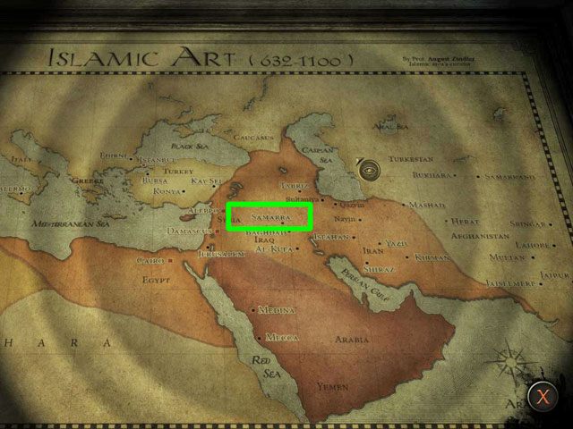 Znajdź miasto Samara, mniej więcej na środku mapy (zaznaczona na zielono) i kliknij na tę nazwę - Muzeum miasta Nowy York - Face Noir: The Cat with the Jade Eyes - poradnik do gry