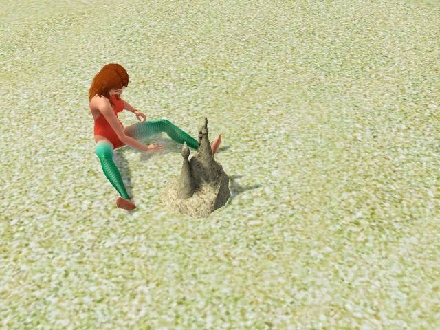 Budowanie zamków z piasku sprawia wiele radości nawet dorosłym Simom. - Plaża i ocean | The Sims 3 Rajska wyspa - The Sims 3: Rajska wyspa - poradnik do gry