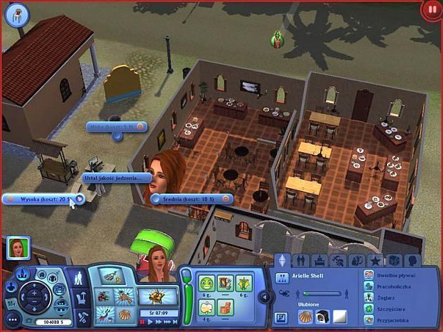 Jakość i cena jedzenia na stole w jadalni - Rozbudowa kurortu - wersja exclusive | Prowadzenie kurortu - The Sims 3: Rajska wyspa - poradnik do gry