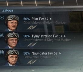 Nasza załoga w samolocie składa się z pilota oraz jeżeli pozwala na to typ samolotu otrzymujemy tylnego strzelca, nawigatora - Załoga | Podstawy rozgrywki w World of Warplanes - World of Warplanes - poradnik dla początkujących