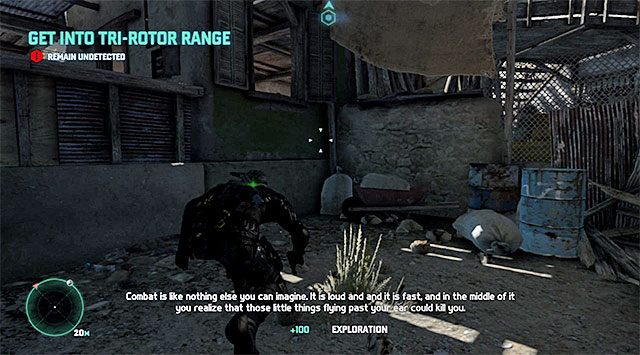 Okiennica lewej chatki - Przedostanie się do miejsca przejęcia kontroli nad dronem | Misja 2 - Forteca partyzantów - Tom Clancys Splinter Cell: Blacklist - poradnik do gry