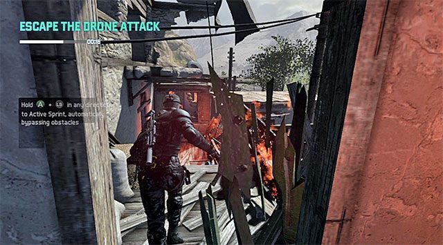 Wyważenie drzwi - Ucieczka z miejsca ostrzeliwanego przez drony | Misja 2 - Forteca partyzantów - Tom Clancys Splinter Cell: Blacklist - poradnik do gry
