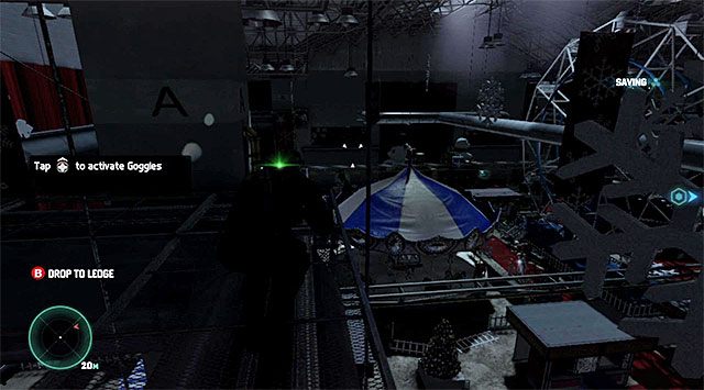 Widok na halę festiwalową - Zinfiltrowanie hali festiwalowej | Misja 3 - Amerykańska konsumpcja - Tom Clancys Splinter Cell: Blacklist - poradnik do gry