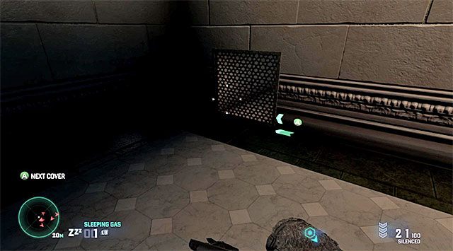 Po drodze bądź gotowy do wyminięcia co najmniej jednego przeciwnika, dokonując tego poprzez obejście dużego słupa z drugiej strony - Wydostanie się z centrum dowodzenia z dyskiem Charliego | Misja 6 - HQ wydziału specjalnego - Tom Clancys Splinter Cell: Blacklist - poradnik do gry