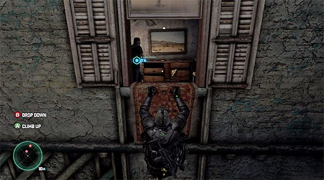 Okiennica nowego budynku - Dotarcie do kryjówki CIA | Misja 1 - Kryjówka | Splinter Cell Blacklist - Tom Clancys Splinter Cell: Blacklist - poradnik do gry