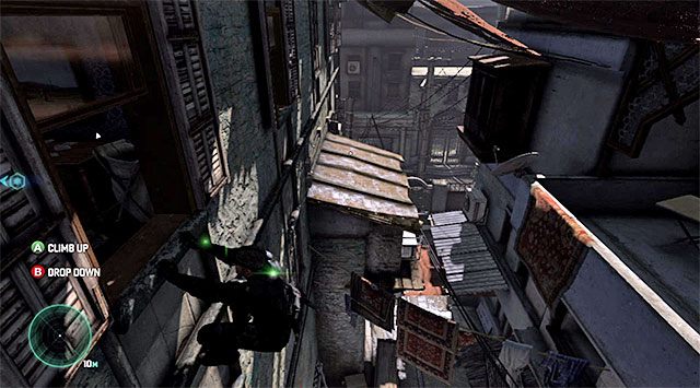 Podróż po gzymsie - Dotarcie do kryjówki CIA | Misja 1 - Kryjówka | Splinter Cell Blacklist - Tom Clancys Splinter Cell: Blacklist - poradnik do gry