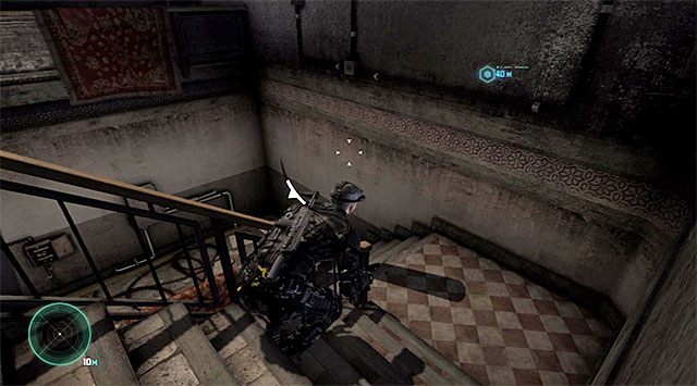 Klatka schodowa - Dotarcie w okolice posterunku policji | Misja 1 - Kryjówka - Tom Clancys Splinter Cell: Blacklist - poradnik do gry
