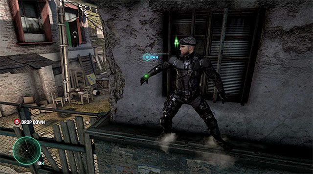 Gzyms, po którym Sam może przejść - Dotarcie w okolice posterunku policji | Misja 1 - Kryjówka - Tom Clancys Splinter Cell: Blacklist - poradnik do gry