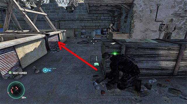 Najlepszy moment na zbliżenie się do szybu - Zlokalizowanie źródła transmisji | Misja 2 - Forteca partyzantów - Tom Clancys Splinter Cell: Blacklist - poradnik do gry