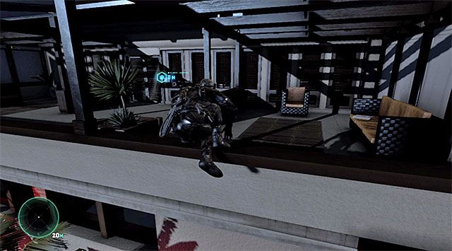 Górne wejście do posiadłości - Przedostanie się do wnętrza posiadłości | Misja 4 - Prywatna posiadłość - Tom Clancys Splinter Cell: Blacklist - poradnik do gry