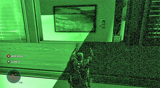 Zbliż się do centralnego obszaru posiadłości i przeskocz nad lewą balustradą - Odnalezienie kryjówki Nouriego | Misja 4 - Prywatna posiadłość - Tom Clancys Splinter Cell: Blacklist - poradnik do gry