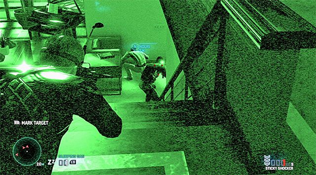 Atak na przeciwnika przebywającego w pobliżu Nouriego - Zneutralizowanie napastników | Misja 4 - Prywatna posiadłość - Tom Clancys Splinter Cell: Blacklist - poradnik do gry