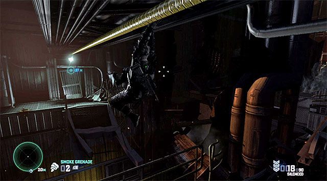 Rura, dzięki której Fisher może dotrzeć na nowy balkonik - Dotarcie do miejsca unieszkodliwienia wirusa | Misja 11 - Terminal gazowy - Tom Clancys Splinter Cell: Blacklist - poradnik do gry