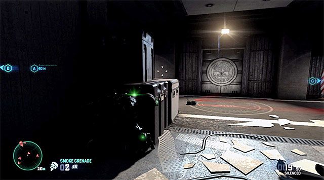 Dron przemieszczający się w prawo - Dokonanie sabotażu systemów obronnych bunkra | Misja 12 - Obiekt F - Tom Clancys Splinter Cell: Blacklist - poradnik do gry