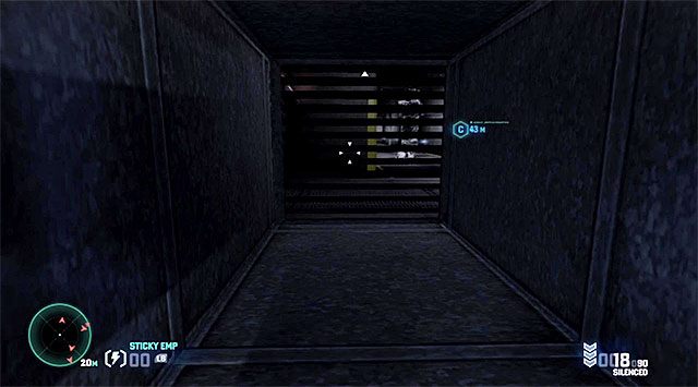 Okolice korytarza prowadzącego do pomieszczenia z terminalem C - Dokonanie sabotażu systemów obronnych bunkra | Misja 12 - Obiekt F - Tom Clancys Splinter Cell: Blacklist - poradnik do gry