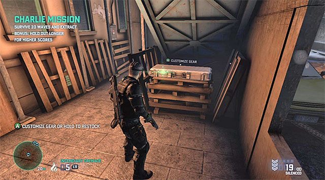 Skrzynia z zapasami pod balkonikami - Misja 3 - Ambasada Egiptu | Dodatkowe misje - Charlie | Splinter Cell Blacklist - Tom Clancys Splinter Cell: Blacklist - poradnik do gry