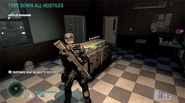 Skrzynia z zapasami w składziku na tyłach ambasady - Misja 4 - Ambasada Rosji | Dodatkowe misje - Charlie | Splinter Cell Blacklist - Tom Clancys Splinter Cell: Blacklist - poradnik do gry