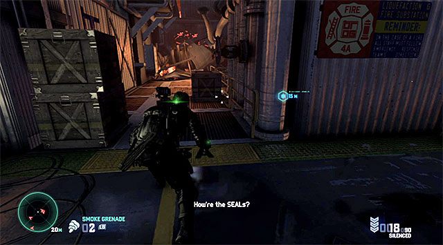 Korytarz prowadzący do kolejnej części gazoportu - Przedostanie się na teren gazoportu | Misja 11 - Terminal gazowy - Tom Clancys Splinter Cell: Blacklist - poradnik do gry