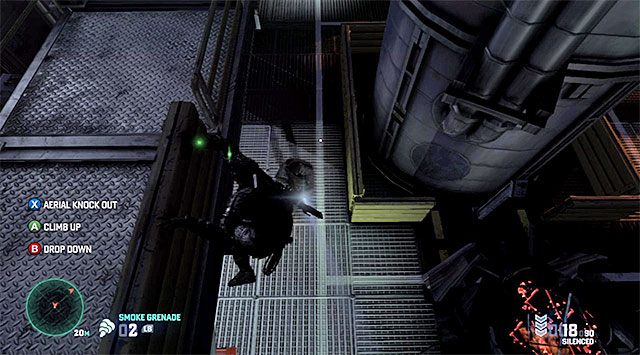 Jeden z terrorystów z niższego piętra - Zneutralizowanie wszystkich terrorystów | Misja 11 - Terminal gazowy - Tom Clancys Splinter Cell: Blacklist - poradnik do gry
