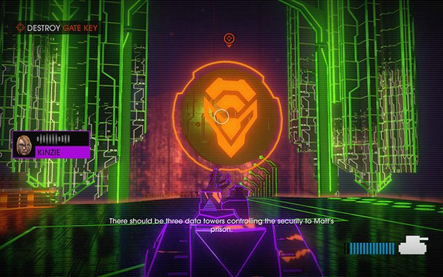 Po paru minutach kamera z powrotem wróci do widoku z trzeciej osoby, a ty będziesz musiał przemieszczać się po planszy i zniszczyć trzy wieże - #8 - Zero Cool | Opis przejścia | Saints Row IV - Saints Row IV - poradnik do gry