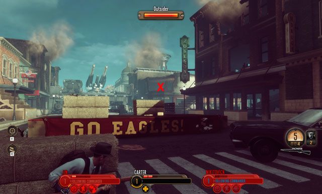 X oznacza lokalizację kosmity oraz wybuchowej beczki. - 2 - Doktor - Misje - The Bureau: XCOM Declassified - poradnik do gry